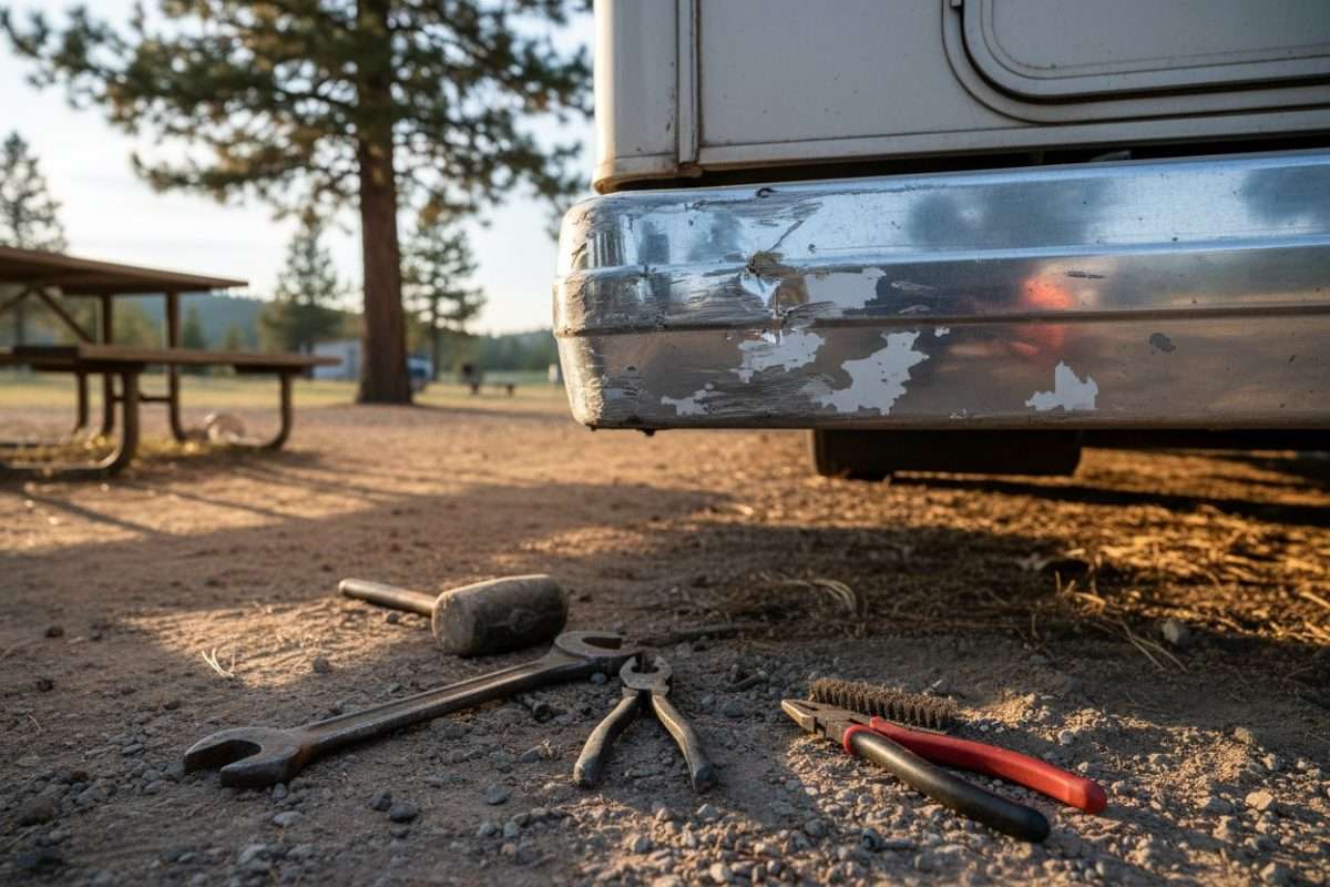 Angle pare-chocs camping-car Pilote : réparation ou remplacement ?