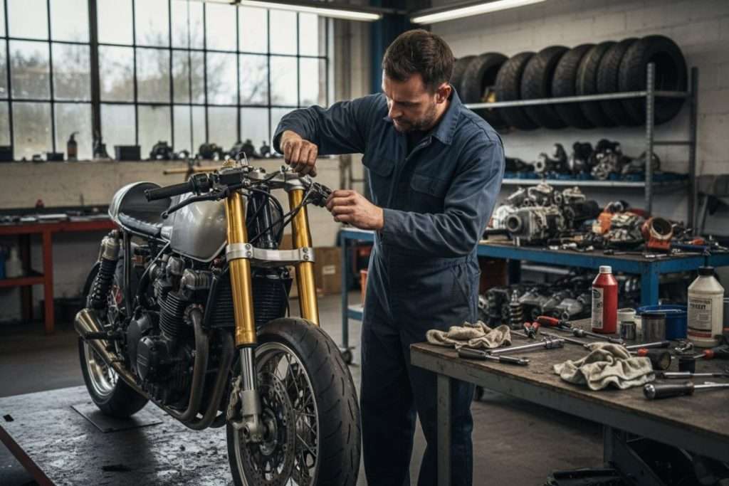 Fourche inversée moto : fonctionnement et avantages